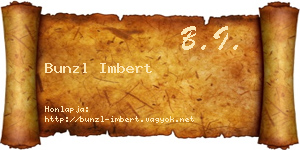 Bunzl Imbert névjegykártya